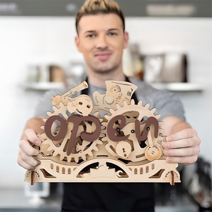 ROKR LK506 Open Closed Sign 3D Wooden Puzzle - Thumbnail