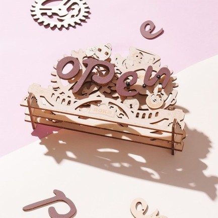 ROKR LK506 Open Closed Sign 3D Wooden Puzzle - Thumbnail
