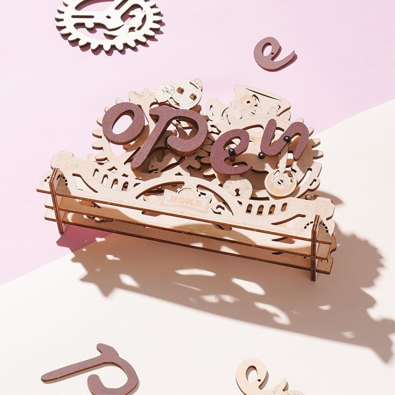 ROKR LK506 Open Closed Sign 3D Wooden Puzzle