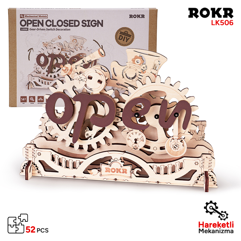 ROKR LK506 Open Closed Sign 3D Wooden Puzzle