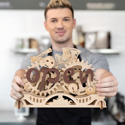 ROKR LK506 Open Closed Sign 3D Wooden Puzzle - Thumbnail