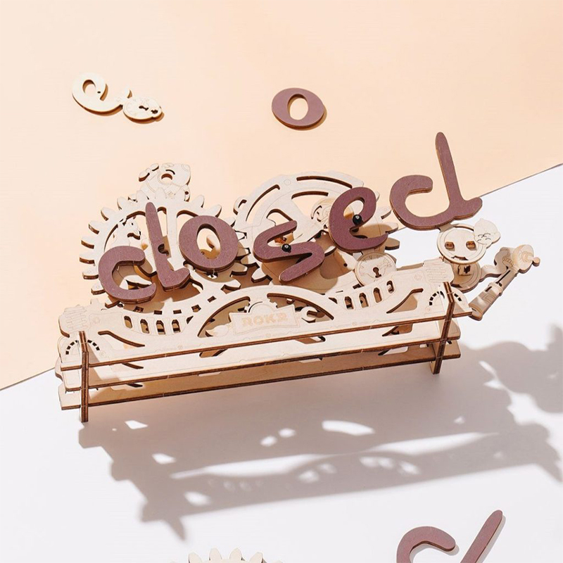 ROKR LK506 Open Closed Sign 3D Wooden Puzzle