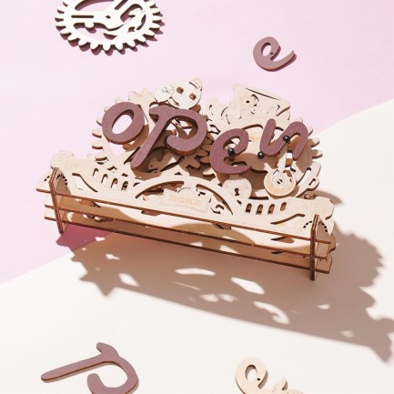 ROKR LK506 Open Closed Sign 3D Wooden Puzzle - Thumbnail