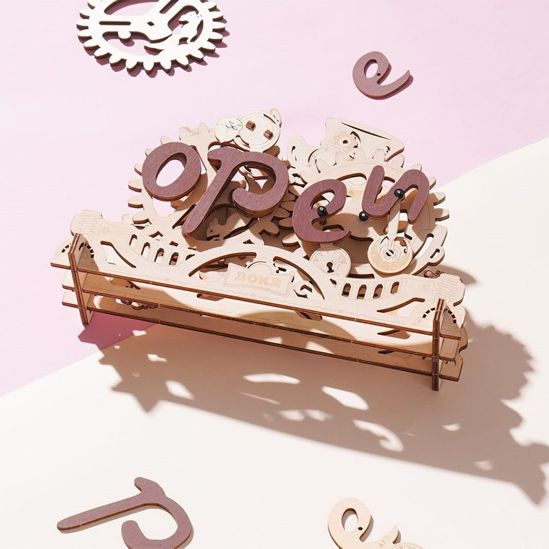 ROKR LK506 Open Closed Sign 3D Wooden Puzzle
