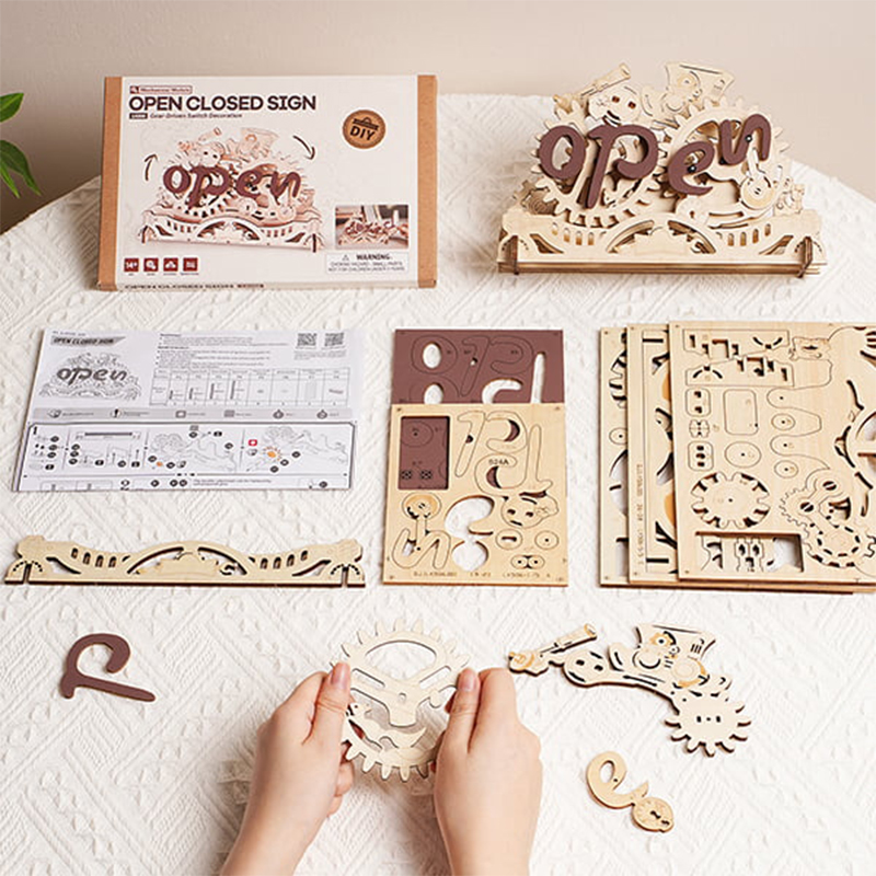 ROKR LK506 Open Closed Sign 3D Wooden Puzzle