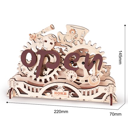 ROKR LK506 Open Closed Sign 3D Wooden Puzzle - Thumbnail