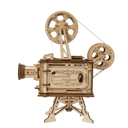 ROKR LK601 Hareketli Film Kamerası (Vitascope) DIY Minyatür Maket Model Seti Ahşap 3D Wooden Puzzle 3D Model Kit Detaylı Dekoratif Hobi Seti Ahşap Maket - Thumbnail