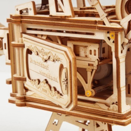ROKR LK601 Hareketli Film Kamerası (Vitascope) DIY Minyatür Maket Model Seti Ahşap 3D Wooden Puzzle 3D Model Kit Detaylı Dekoratif Hobi Seti Ahşap Maket - Thumbnail