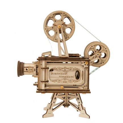 ROKR LK601 Hareketli Film Kamerası (Vitascope) DIY Minyatür Maket Model Seti Ahşap 3D Wooden Puzzle 3D Model Kit Detaylı Dekoratif Hobi Seti Ahşap Maket - Thumbnail