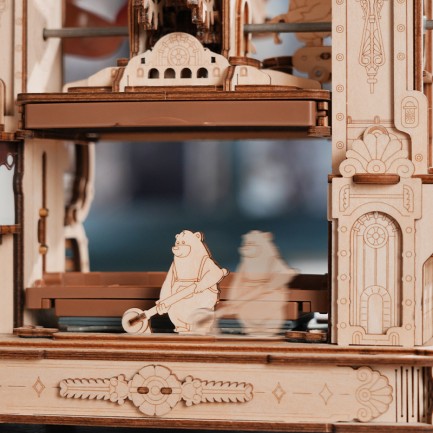ROKR LK602 Baskı Makinesi Classic Printing Press DIY Minyatür Maket Model Set Ahşap 3D Wooden Puzzle 3D Model Kit Detaylı Dekoratif Hobi Seti Ahşap Maket - Thumbnail