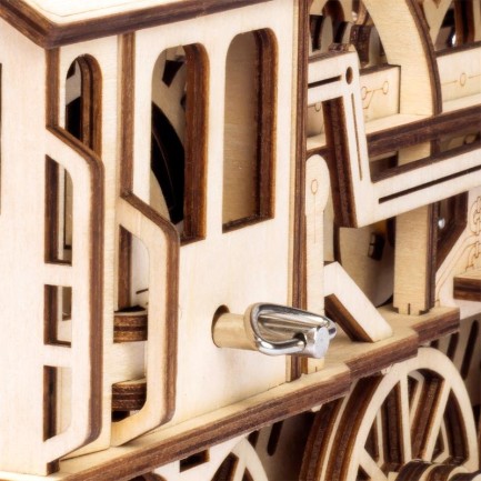 ROKR LK701 Lokomotif Tren (Locomotive) DIY Minyatür Maket Model Seti Ahşap 3D Wooden Puzzle 3D Model Kit Detaylı Dekoratif Hobi Seti Ahşap Maket - Thumbnail