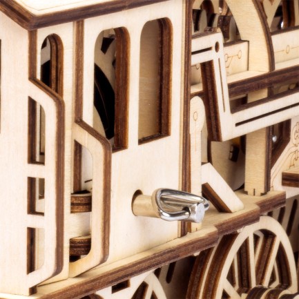 ROKR LK701 Lokomotif Tren (Locomotive) DIY Minyatür Maket Model Seti Ahşap 3D Wooden Puzzle 3D Model Kit Detaylı Dekoratif Hobi Seti Ahşap Maket - Thumbnail