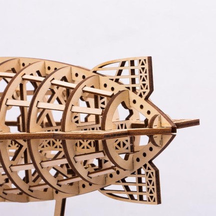 ROKR LK702 Zeplin (Airship) DIY Minyatür Maket Model Seti Ahşap 3D Wooden Puzzle 3D Model Kit Detaylı Dekoratif Hobi Seti Ahşap Maket - Thumbnail