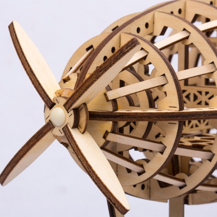 ROKR LK702 Zeplin (Airship) DIY Minyatür Maket Model Seti Ahşap 3D Wooden Puzzle 3D Model Kit Detaylı Dekoratif Hobi Seti Ahşap Maket - Thumbnail