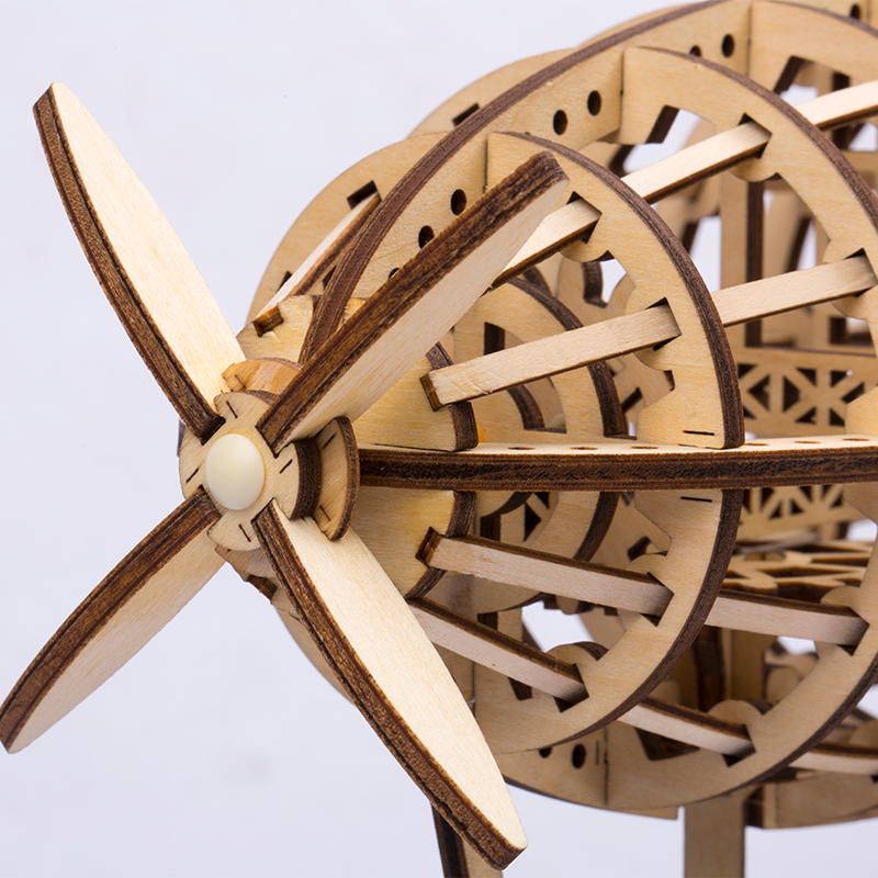 ROKR LK702 Zeplin (Airship) DIY Minyatür Maket Model Seti Ahşap 3D Wooden Puzzle 3D Model Kit Detaylı Dekoratif Hobi Seti Ahşap Maket