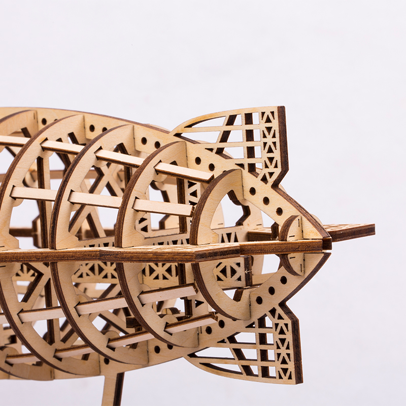 ROKR LK702 Zeplin (Airship) DIY Minyatür Maket Model Seti Ahşap 3D Wooden Puzzle 3D Model Kit Detaylı Dekoratif Hobi Seti Ahşap Maket