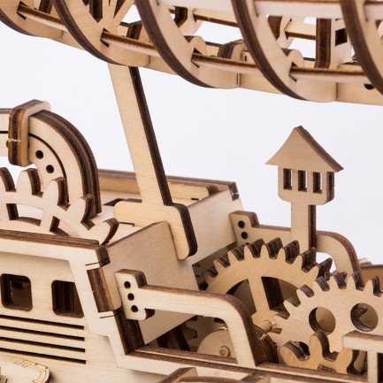 ROKR LK702 Zeplin (Airship) DIY Minyatür Maket Model Seti Ahşap 3D Wooden Puzzle 3D Model Kit Detaylı Dekoratif Hobi Seti Ahşap Maket - Thumbnail