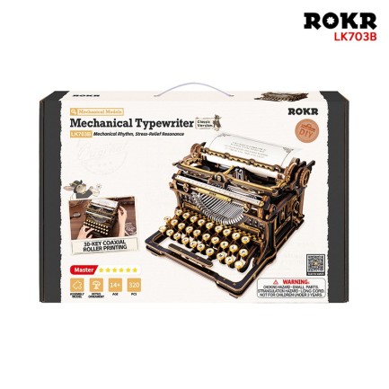 ROKR LK703B Mechanical Typewriter (Classic version) 3D Wooden Puzzle - Thumbnail
