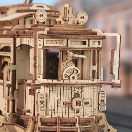 ROKR LK801 Classic City Tramcar 3D Wooden Puzzle - Thumbnail