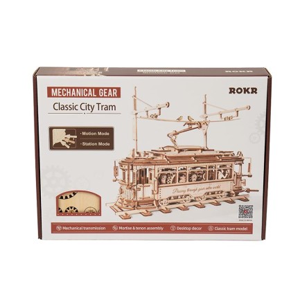 ROKR LK801 Classic City Tramcar 3D Wooden Puzzle - Thumbnail
