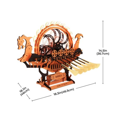 ROKR LK802 Viking Dragon Ship Mechanical 3D Wooden Puzzle - Thumbnail