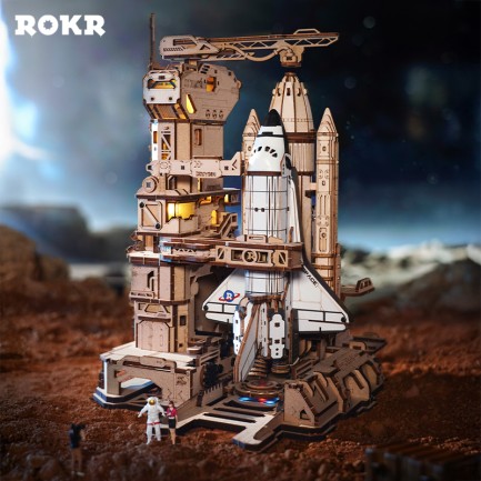 ROKR LKA02 Uzay Mekiği (Space Shuttle) DIY Minyatür Maket Model Seti Ahşap 3D Wooden Puzzle 3D Model Kit Detaylı Dekoratif Hobi Seti Ahşap Maket - Thumbnail