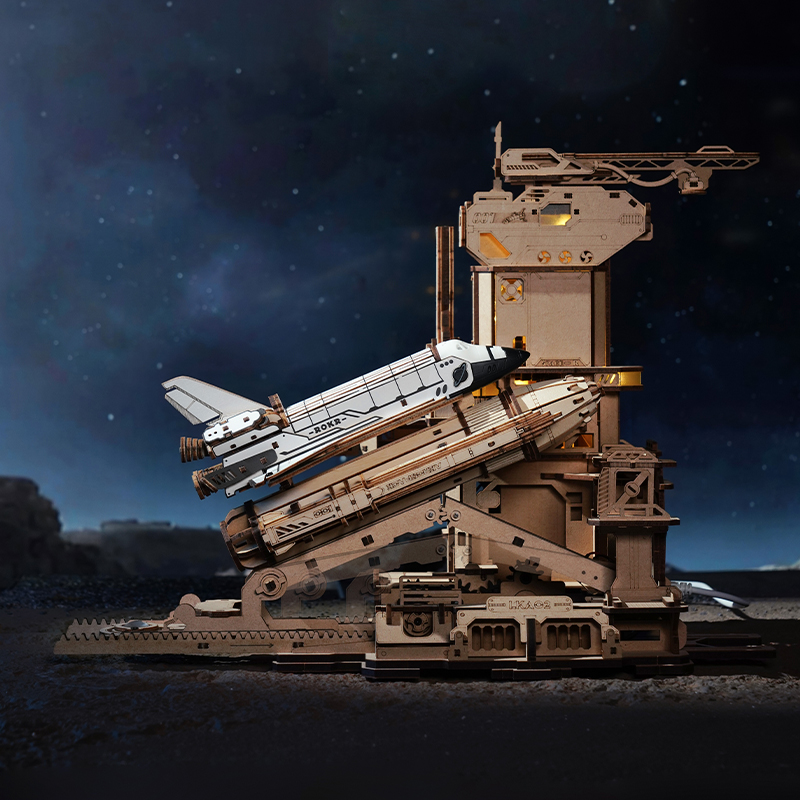 ROKR LKA02 Uzay Mekiği (Space Shuttle) DIY Minyatür Maket Model Seti Ahşap 3D Wooden Puzzle 3D Model Kit Detaylı Dekoratif Hobi Seti Ahşap Maket