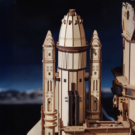 ROKR LKA02 Uzay Mekiği (Space Shuttle) DIY Minyatür Maket Model Seti Ahşap 3D Wooden Puzzle 3D Model Kit Detaylı Dekoratif Hobi Seti Ahşap Maket - Thumbnail