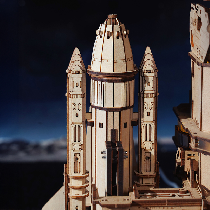 ROKR LKA02 Uzay Mekiği (Space Shuttle) DIY Minyatür Maket Model Seti Ahşap 3D Wooden Puzzle 3D Model Kit Detaylı Dekoratif Hobi Seti Ahşap Maket