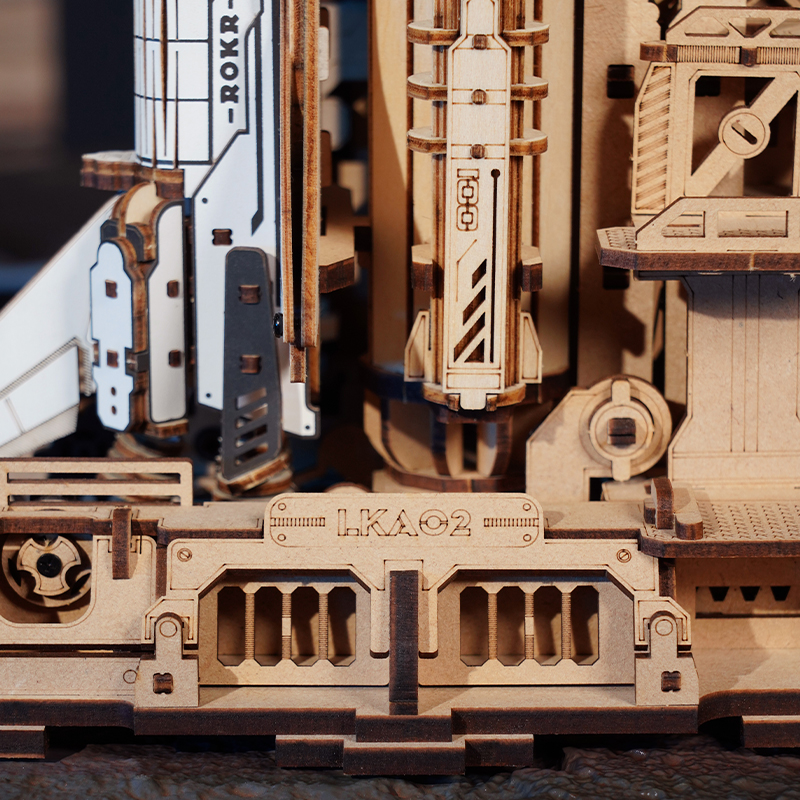 ROKR LKA02 Uzay Mekiği (Space Shuttle) DIY Minyatür Maket Model Seti Ahşap 3D Wooden Puzzle 3D Model Kit Detaylı Dekoratif Hobi Seti Ahşap Maket