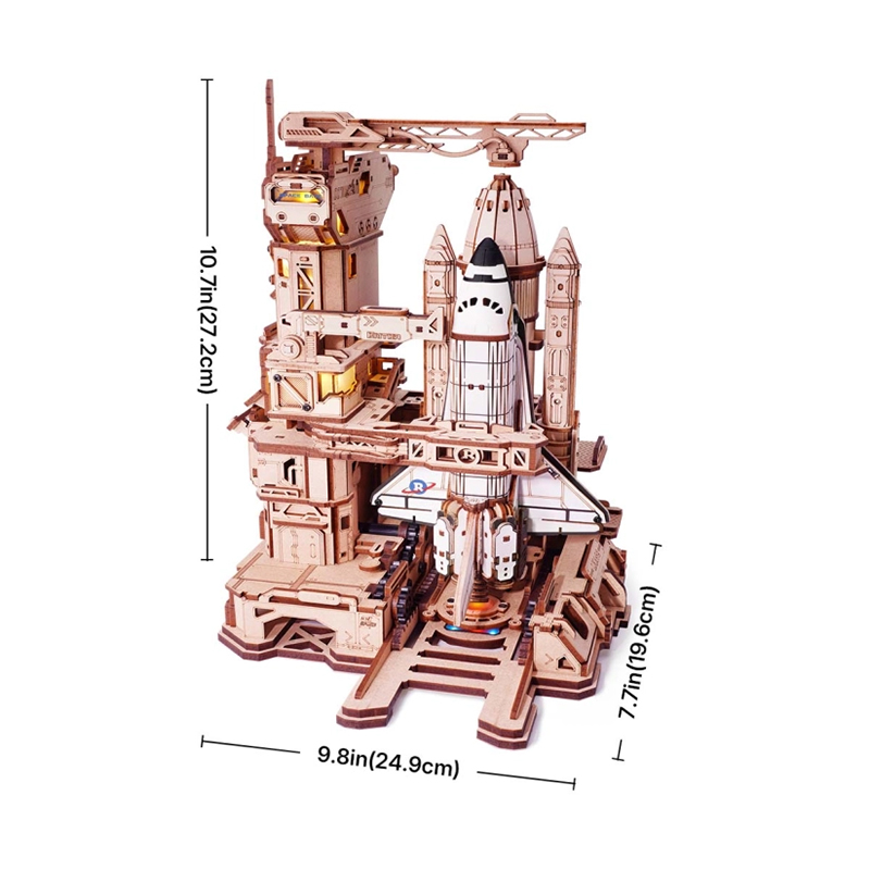 ROKR LKA02 Uzay Mekiği (Space Shuttle) DIY Minyatür Maket Model Seti Ahşap 3D Wooden Puzzle 3D Model Kit Detaylı Dekoratif Hobi Seti Ahşap Maket