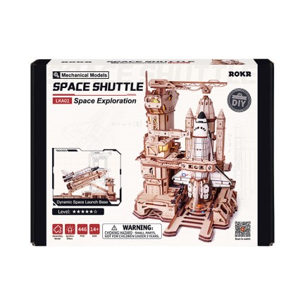 ROKR LKA02 Uzay Mekiği (Space Shuttle) DIY Minyatür Maket Model Seti Ahşap 3D Wooden Puzzle 3D Model Kit Detaylı Dekoratif Hobi Seti Ahşap Maket - Thumbnail