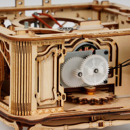 ROKR LKB01D Hareketli Gramofon Classical Gramophone DIY Minyatür Model Seti Ahşap 3D Wooden Puzzle 3D Model Kit Detaylı Dekoratif Hobi Seti Ahşap Maket - Thumbnail