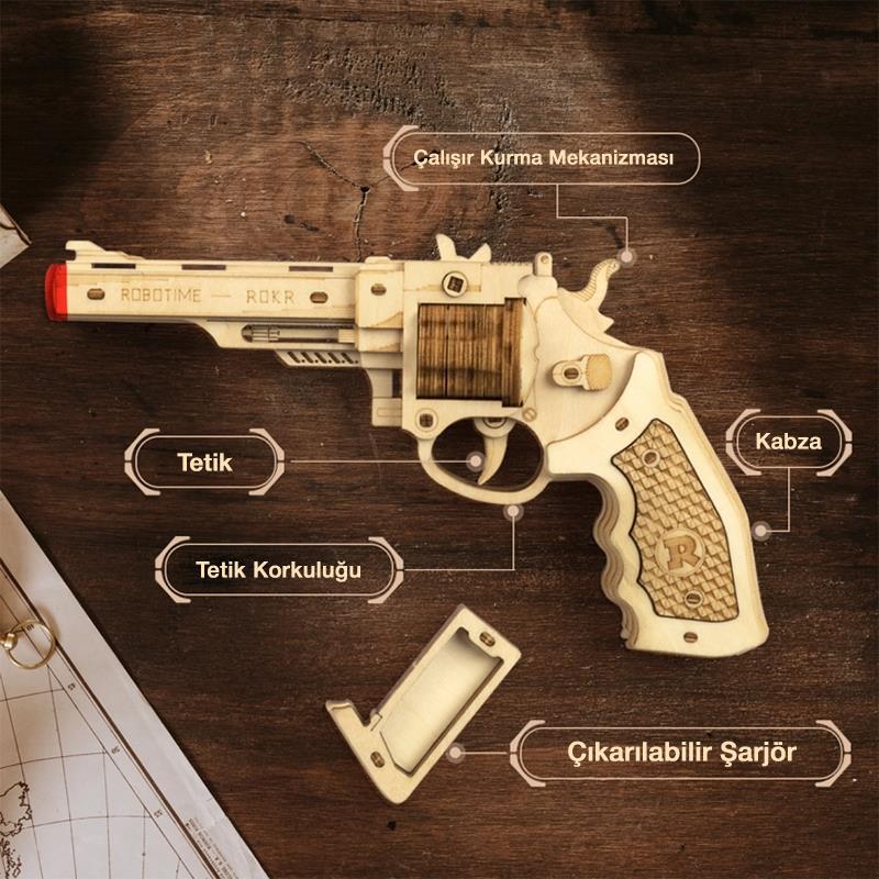 ROKR LQ401 Corsac M60 Gun 3D Wooden Puzzle