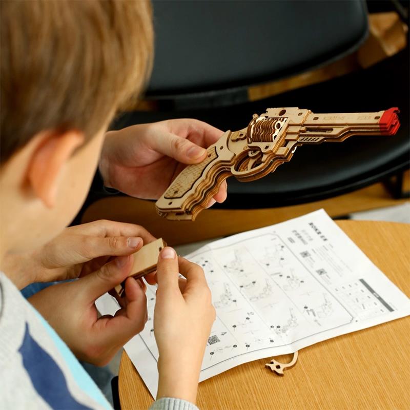 ROKR LQ401 Corsac M60 Gun 3D Wooden Puzzle