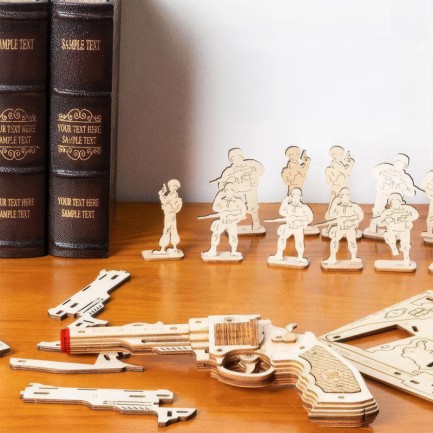 ROKR LQ401 Corsac M60 Gun 3D Wooden Puzzle - Thumbnail