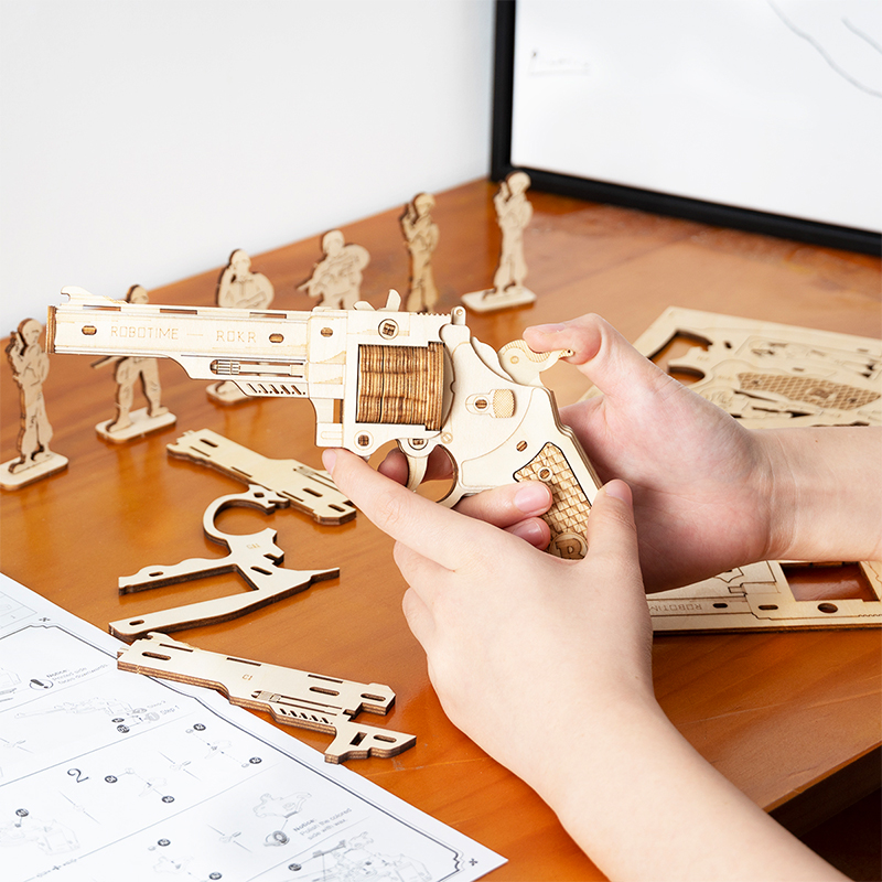 ROKR LQ401 Corsac M60 Gun 3D Wooden Puzzle
