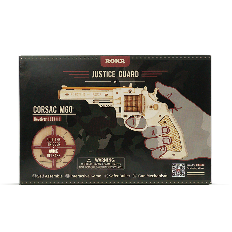 ROKR LQ401 Corsac M60 Gun 3D Wooden Puzzle