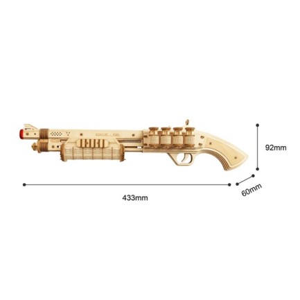 ROKR LQ501 Terminator M870 Gun 3D Wooden Puzzle - Thumbnail