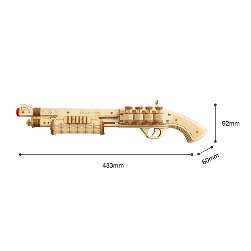 ROKR LQ501 Terminator M870 Gun 3D Wooden Puzzle
