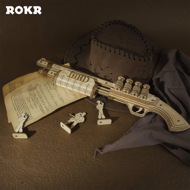 ROKR LQ501 Terminator M870 Gun 3D Wooden Puzzle