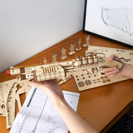 ROKR LQ501 Terminator M870 Gun 3D Wooden Puzzle - Thumbnail