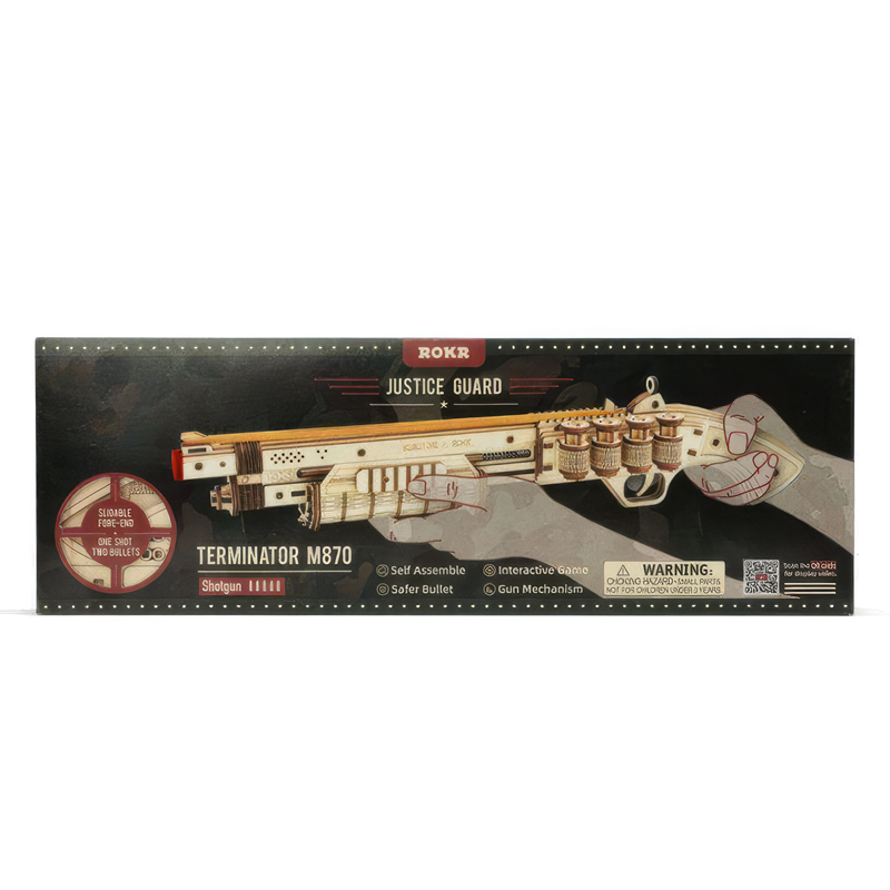 ROKR LQ501 Terminator M870 Gun 3D Wooden Puzzle