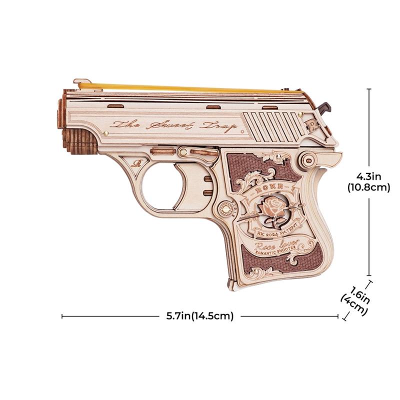 ROKR LQ502 Mini Gun 3D Wooden Puzzle