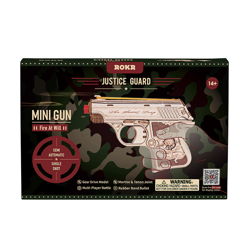 ROKR LQ502 Mini Gun 3D Wooden Puzzle