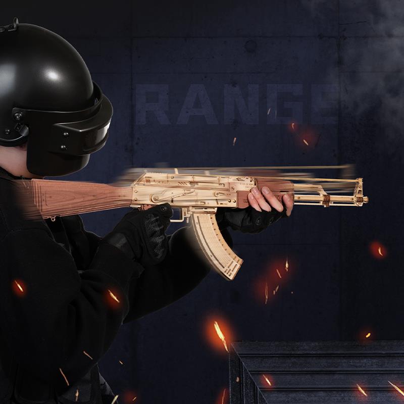 ROKR LQ901 AK-47 Assault Rifle Gun 3D Wooden Puzzle