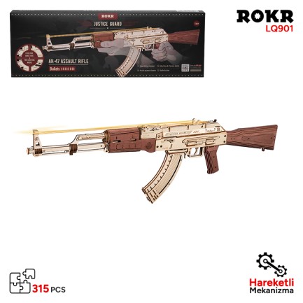 ROKR - ROKR LQ901 AK-47 Assault Rifle Gun 3D Wooden Puzzle