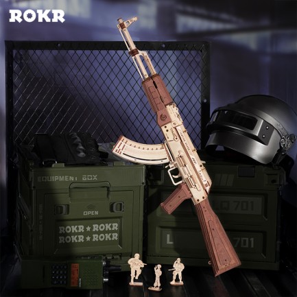 ROKR LQ901 AK-47 Assault Rifle Gun 3D Wooden Puzzle - Thumbnail