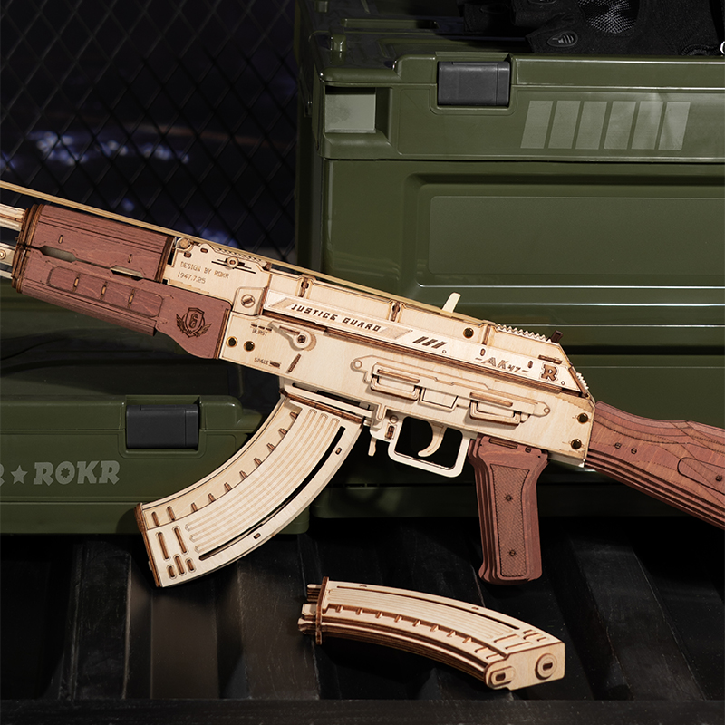 ROKR LQ901 AK-47 Assault Rifle Gun 3D Wooden Puzzle