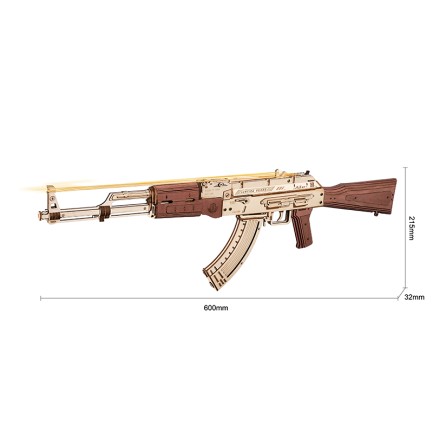 ROKR LQ901 AK-47 Assault Rifle Gun 3D Wooden Puzzle - Thumbnail